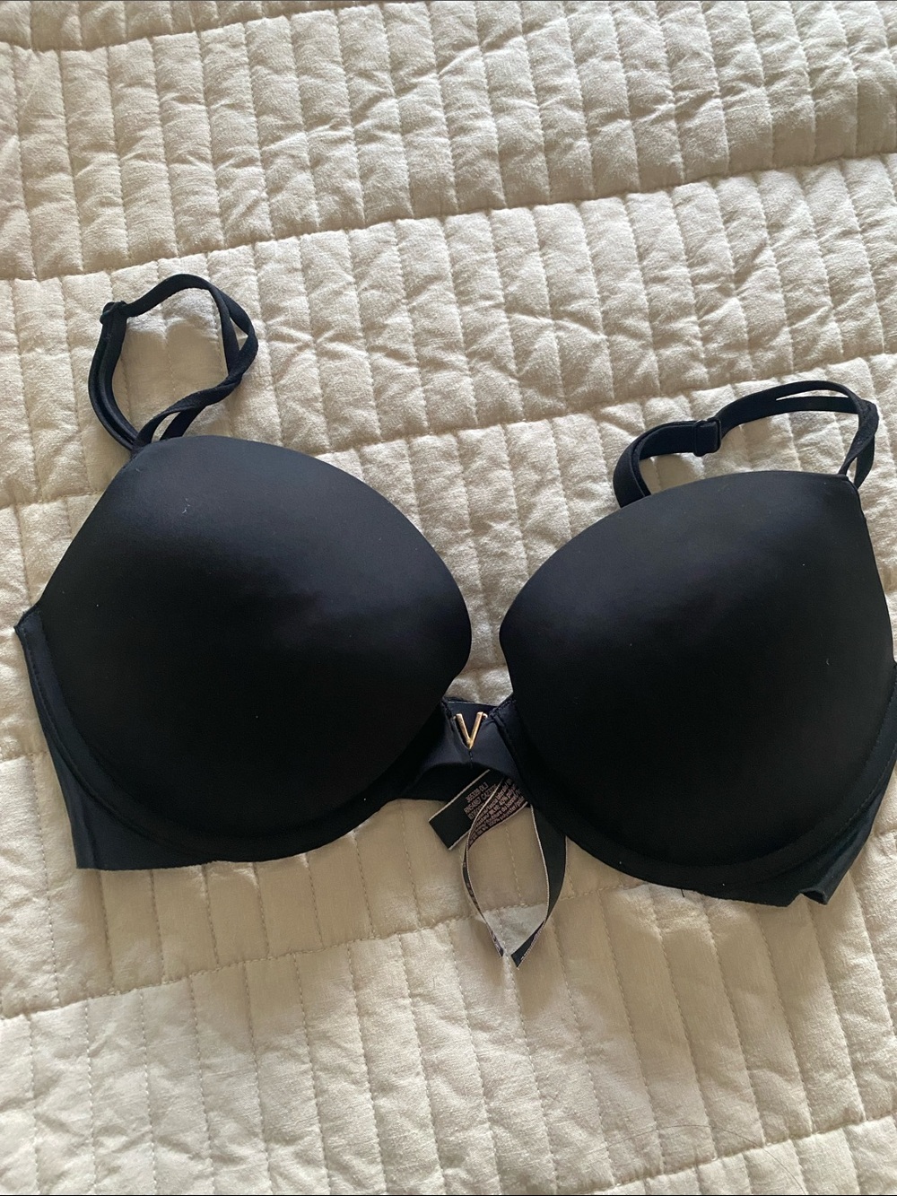 Victoria's Secret Black Push-Up Bra with V Accent